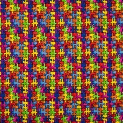 Outlet 🌟 Autism Awareness Cotton Calico Fabric 👏