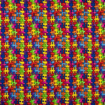 Outlet π Autism Awareness Cotton Calico Fabric π 1 Outlet π Autism Awareness Cotton Calico Fabric π