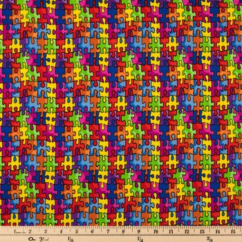 Outlet π Autism Awareness Cotton Calico Fabric π 2 Outlet π Autism Awareness Cotton Calico Fabric π - Image 2