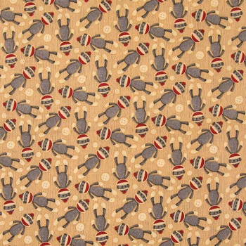 Cheap ???? Sock Monkey Cotton Calico Fabric ???? 1 Cheap ???? Sock Monkey Cotton Calico Fabric ????