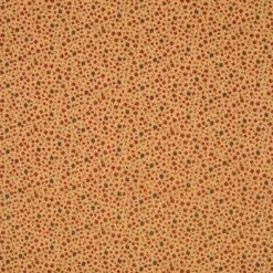 New 😉 Light Brown & Red Tiny Floral Cotton Calico Fabric 🛒