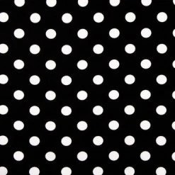 Discount 🧨 Black & White Polka Dot Cotton Calico Fabric ❤️