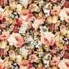 Cheapest 🌟 Floral On Black Cotton Calico Fabric ✔️