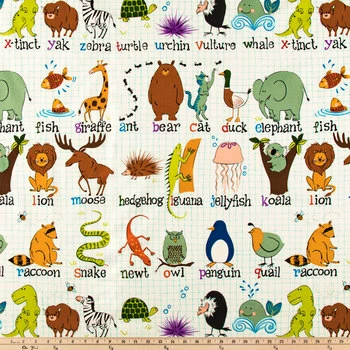 Discount β€οΈ ABC Animals Cotton Calico Fabric π₯° 2 Discount β€οΈ ABC Animals Cotton Calico Fabric π₯° - Image 2